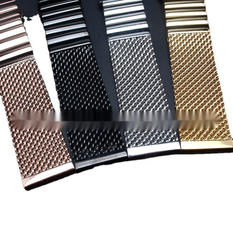 Watch Accessories Solid Stainless Steel Metal Wall Clock Bamboo Joint Coarse Mesh