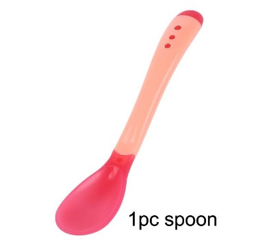 Vaisselle de bébé Assiette à ventouse avec cuillère thermosensible Alimentation de bébé Bols d'alimentation pour bébé
