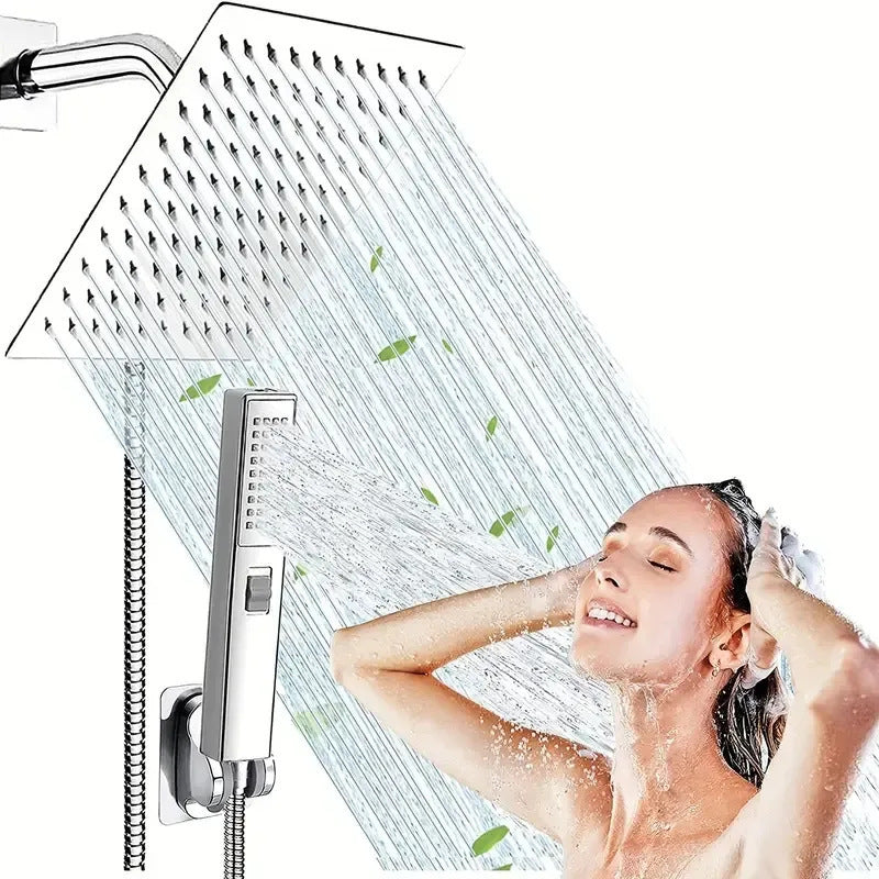 Bathroom Stainless Steel Pressurized Shower Head Set
