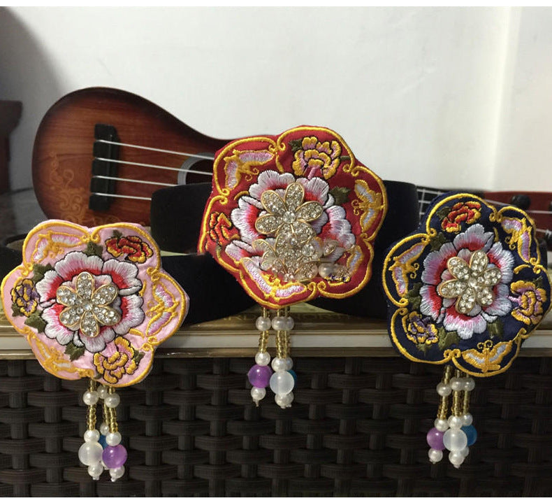 Hair Accessories Hanbok Embroidery Flower Headband