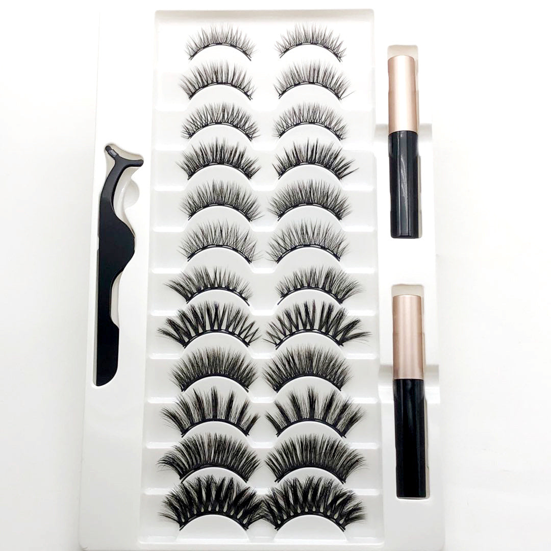 10 pairs of magnetic false eyelashes
