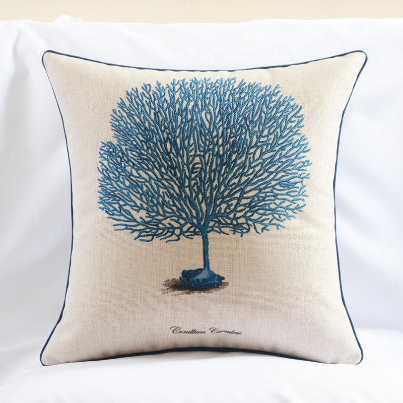 Ocean Series Home Sofa Cotton And Linen Cushion Case