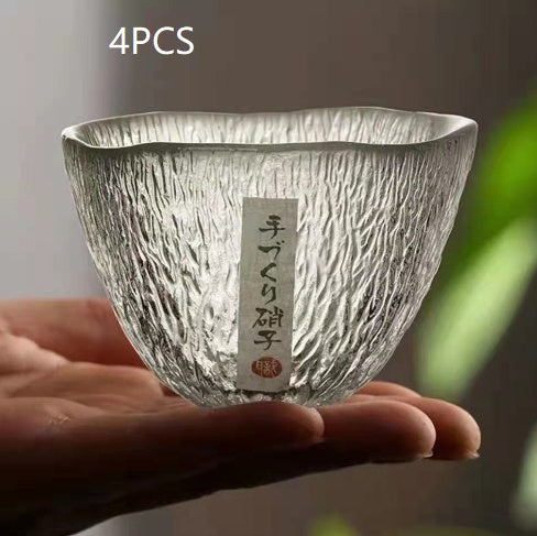 Glass Hammered Japanese Kung Fu Tea Cup