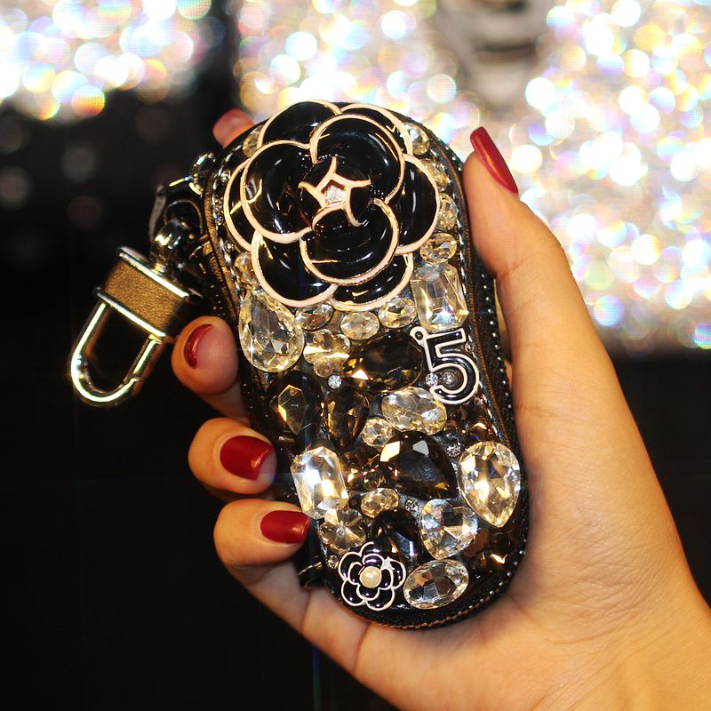 Car Camellia Key Case Cute Lady