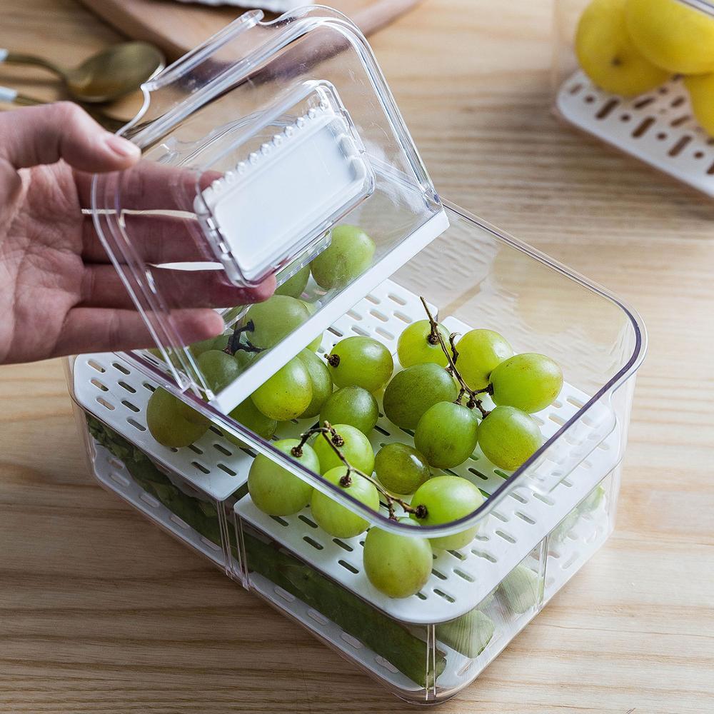 Fruit and vegetable box with lid