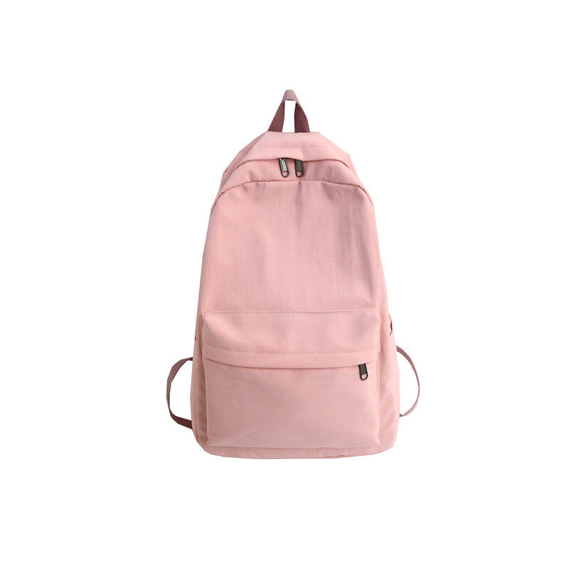 Solid color nylon waterproof  backpack