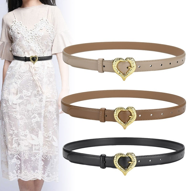 Ceinture en cuir d'amour personnalisée pour femme, à la mode et décorative