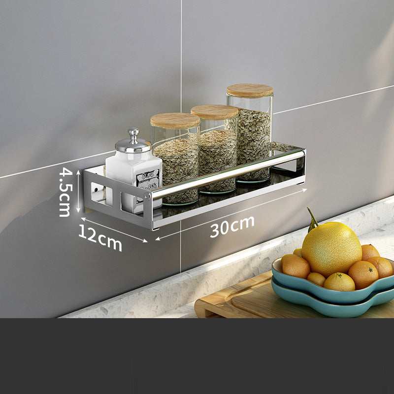 Punch-free kitchen seasoning rack