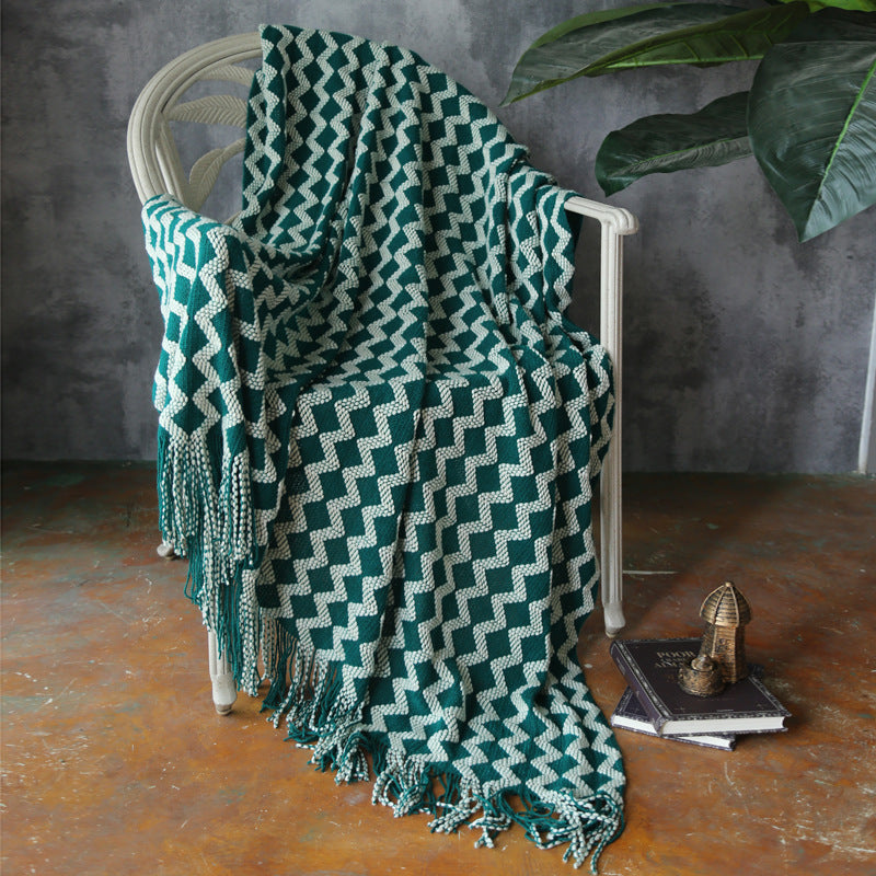 Tassel shawl for blanket
