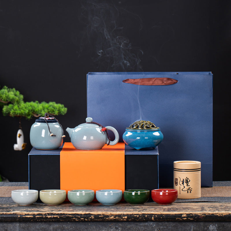 Home Fashion Simple Ceramic Tea Set Accompanying Gift