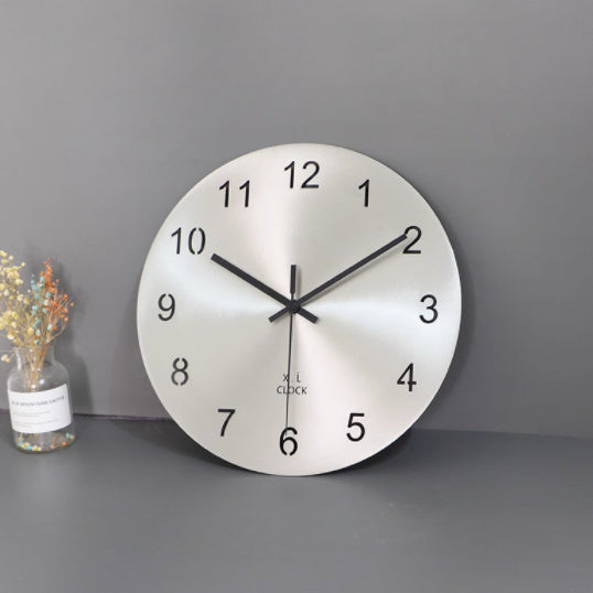 Modern Minimalist Metal Living Room Wall Clock
