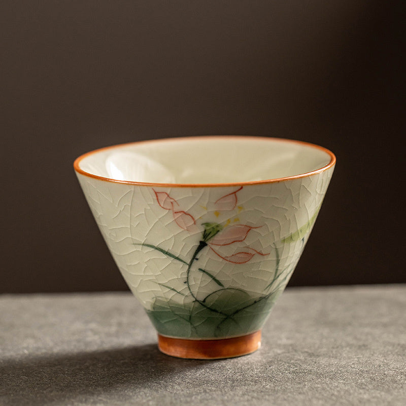 Hand Painted Tea Cup Porcelain Kung Fu Tea Set Teacup Suit