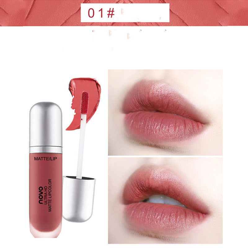 NOVO Crème Glacée Rouge à Lèvres Velours Mat Laque Liquide pour Étudiante