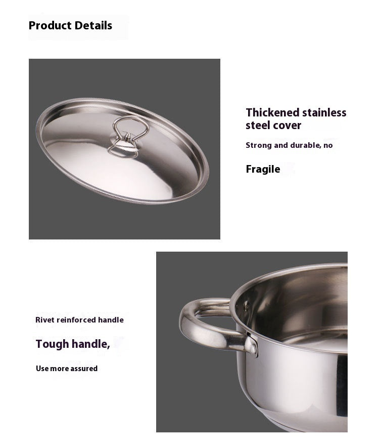 Stainless Steel Pot Set With Double Bottom