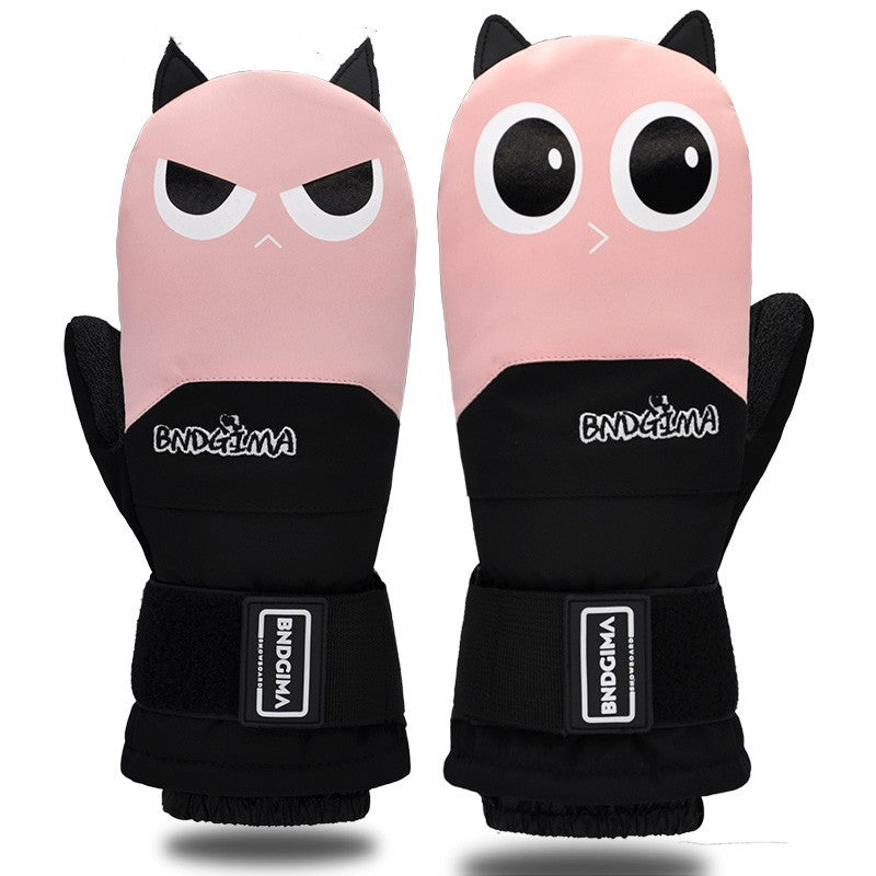 Waterproof Thickened Warm Double Snowboarding Gloves For Men And Women