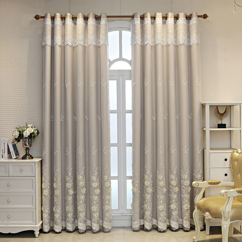 Curtain Yarn Integrated Bedroom Shading Household Double Open Finished Set