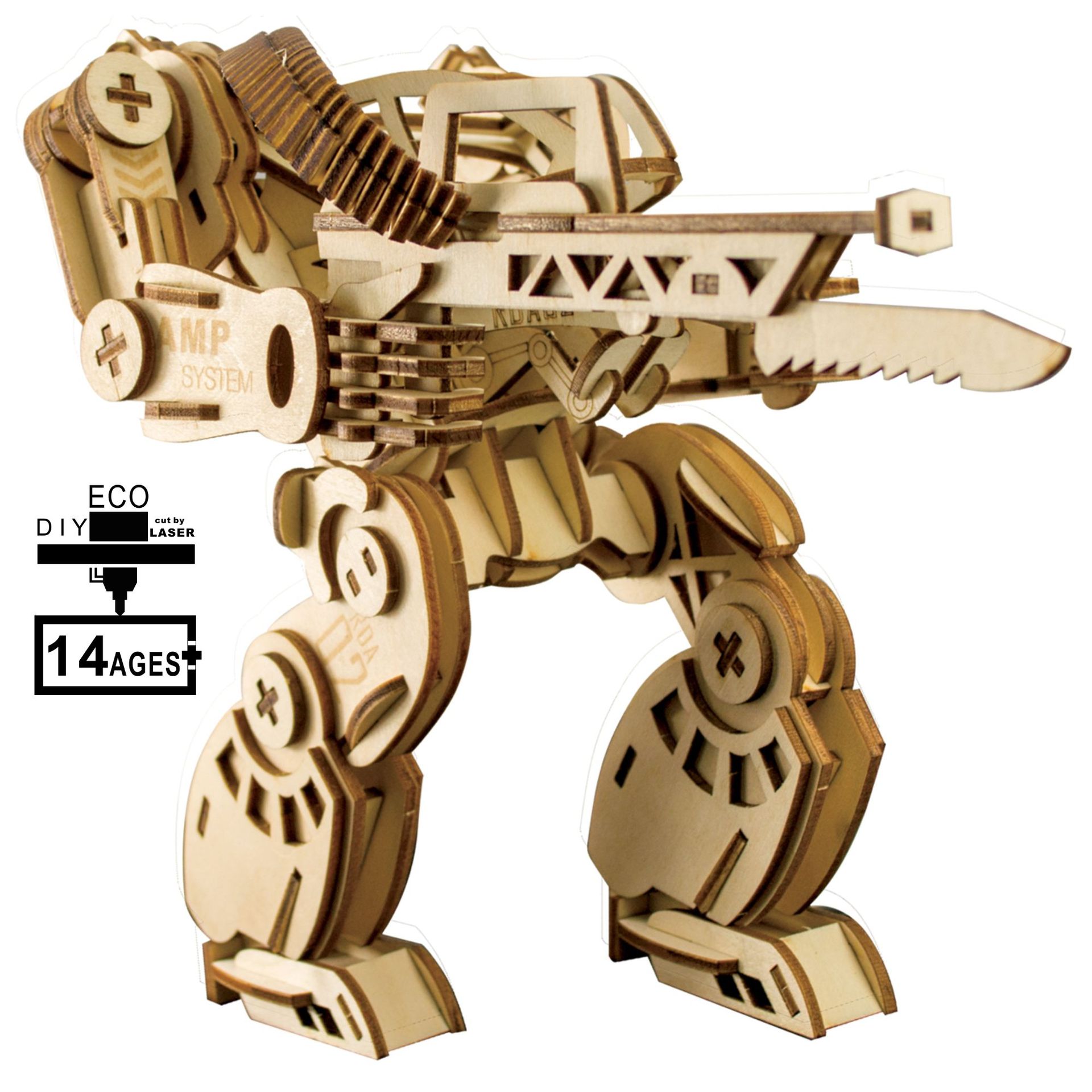 Mechanical Armor 3D Wooden Assembled Model DIY
