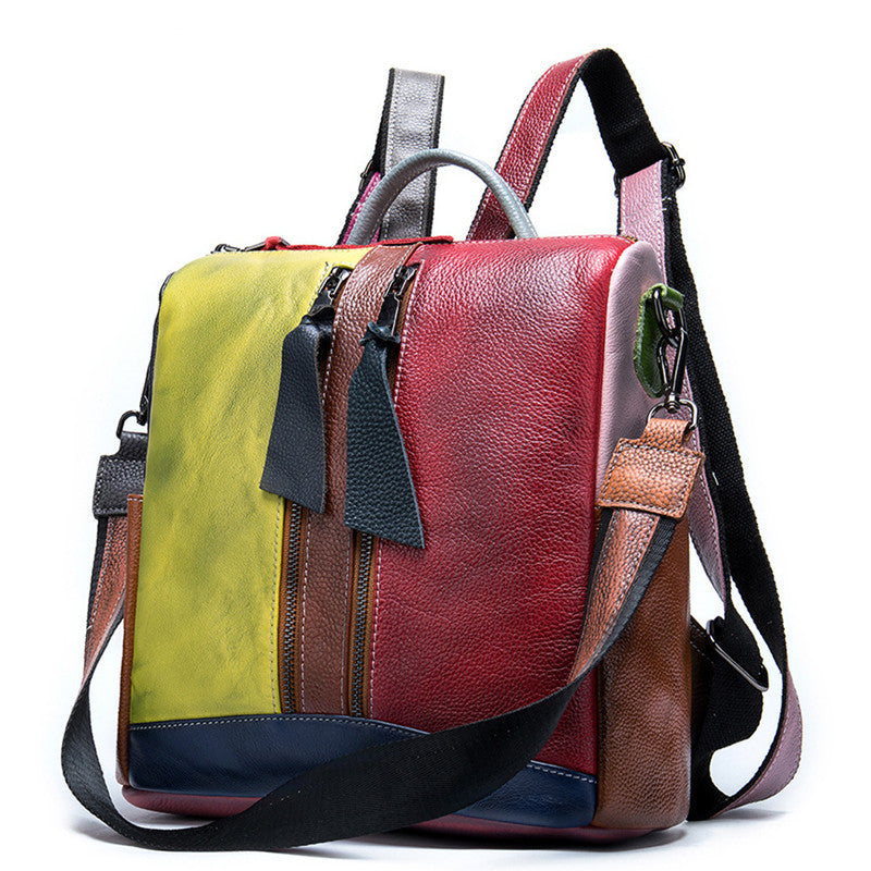 Street Cool Retro Color Rubbing Multifunctional Shoulder Bag