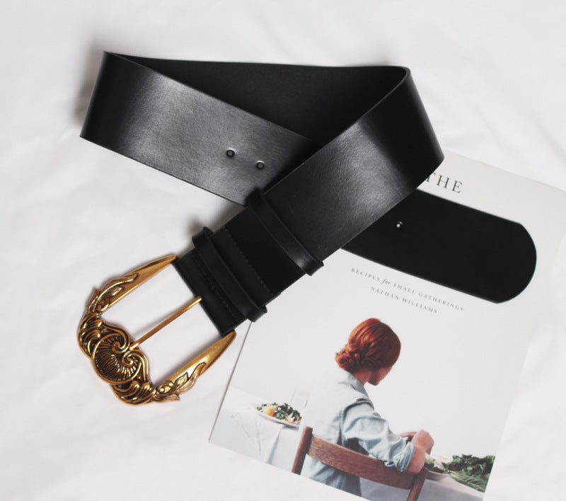 Accessoires de ceinture large décorative pour femme