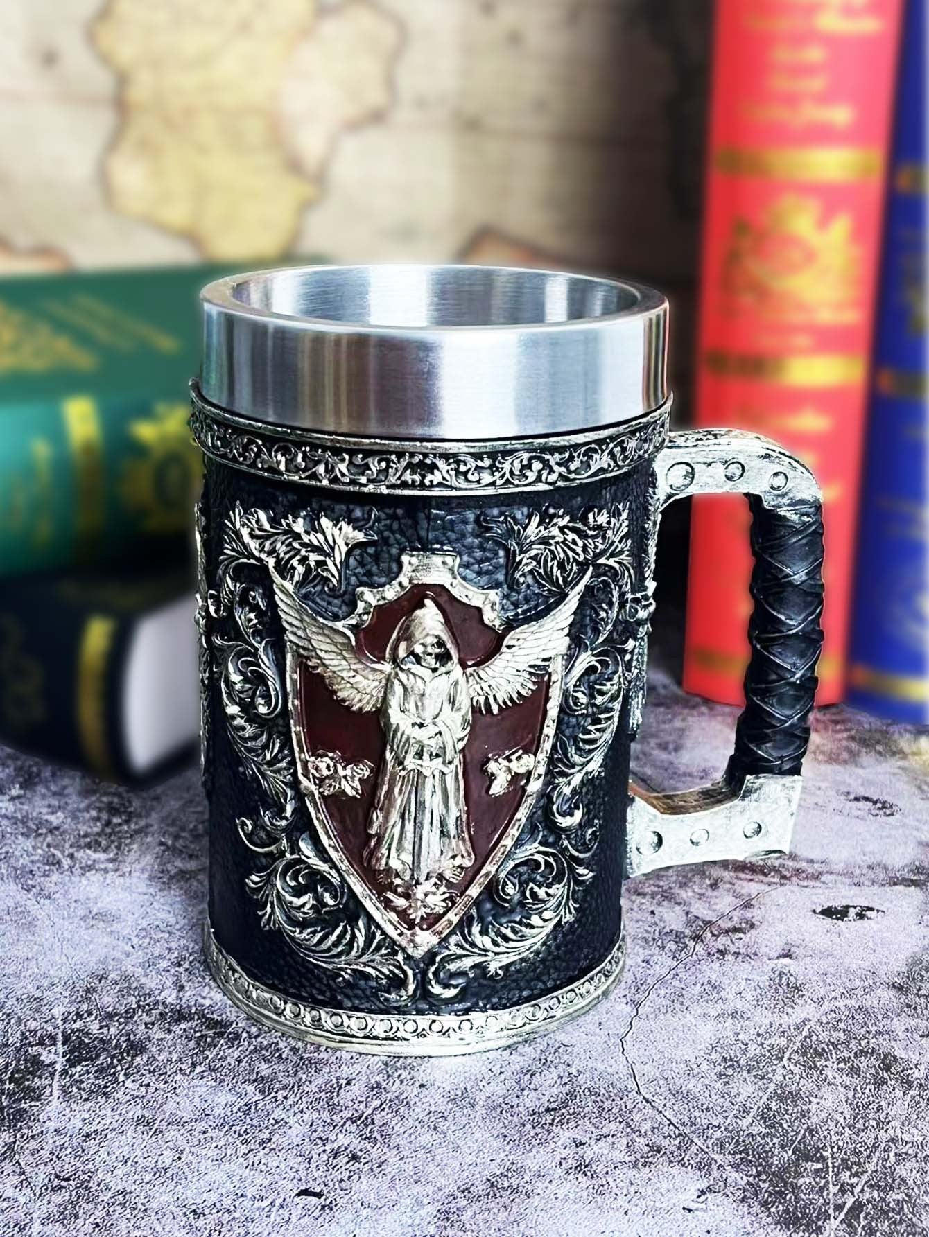 Medieval Beer Steins Retro Creative Coffee Cup Stainless Steel Mug Cup