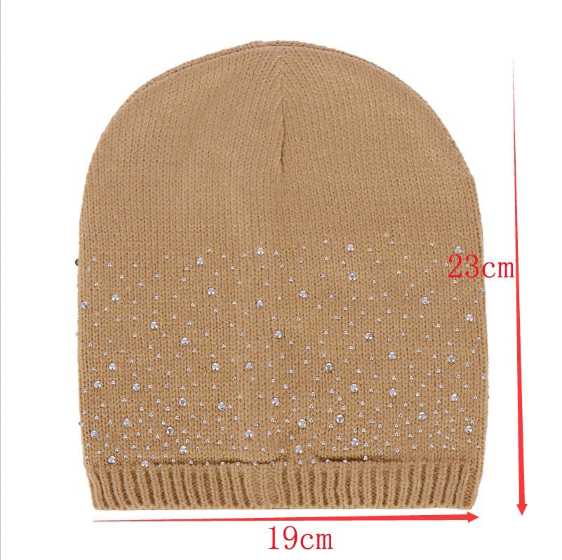 Europe and the United States new ladies multi-color point drill head knit hat autumn and winter knit hat warm wool hat