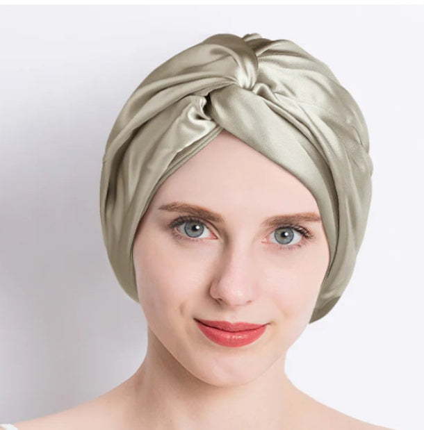 Double Layer  Silk Silk Nightcap Without Any Mark