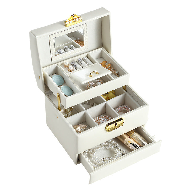 Leather Large Capacity Vintage Jewelry Storage Box
