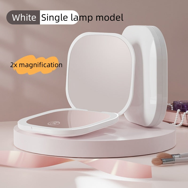 Handheld Led Make-up Mirror Foldable And Portable Portable Makeup Mirror