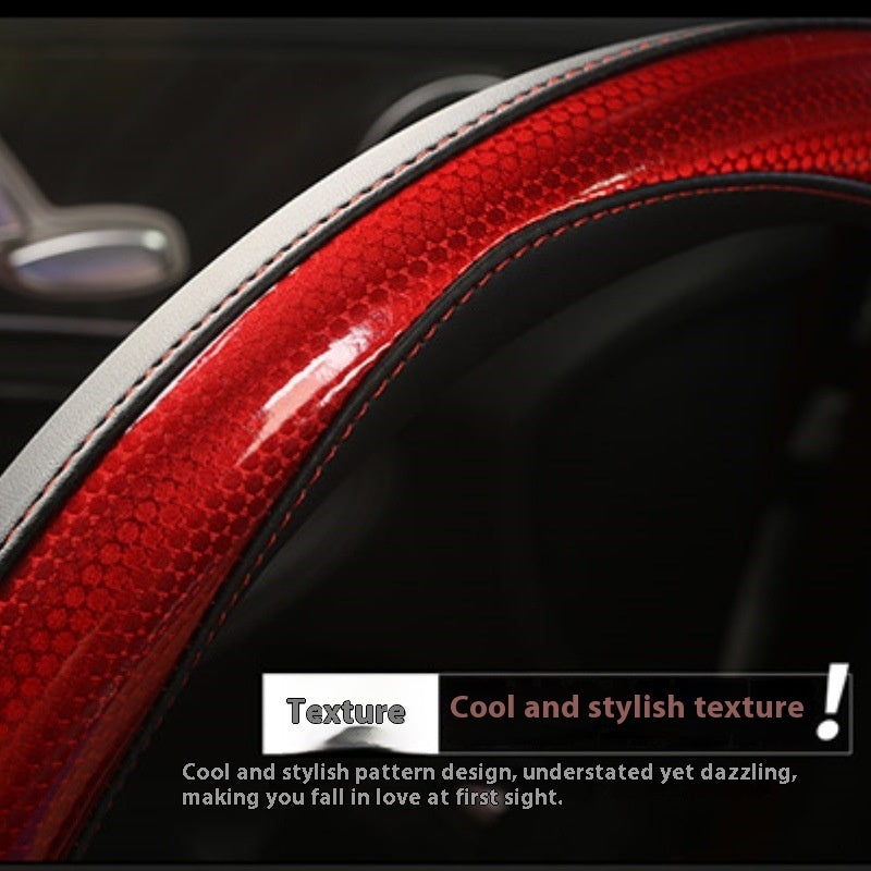 Three-Dimensional Honeycomb Round 38cm Universal Four Seasons Car Steering Wheel Cover