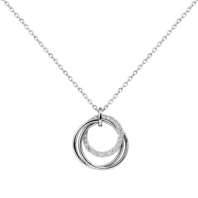 S925 Sterling Silver Silver Necklace Female Korean Style Personality