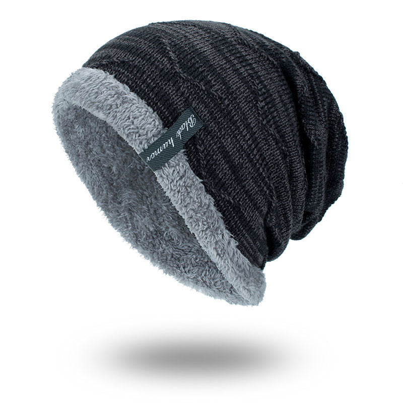 Knitted woolen cap to keep warm in winter
