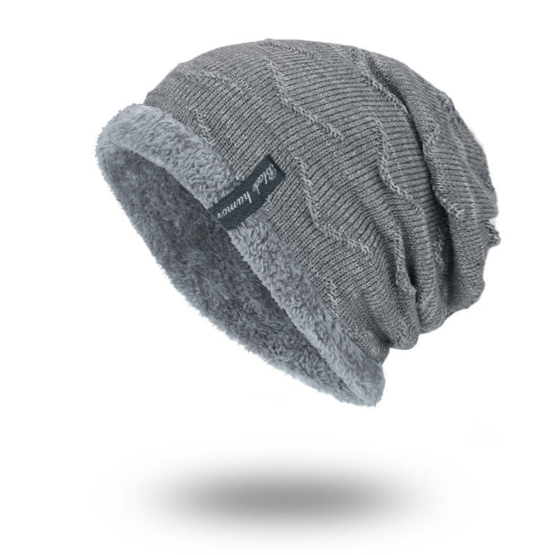 Knitted woolen cap to keep warm in winter