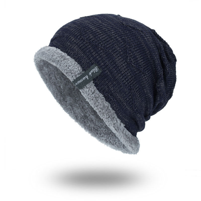 Knitted woolen cap to keep warm in winter