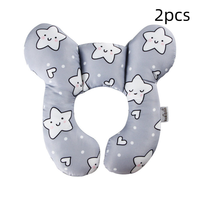 Oreiller pour bébé, lit de bébé, siège de sécurité en U, protège-nuque, oreiller de poussette fixe stéréotypé