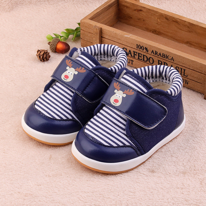 Warm soft-soled non-slip toddler shoes