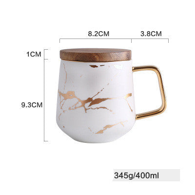 Marbled Household Ceramic Coffee Mark Cup