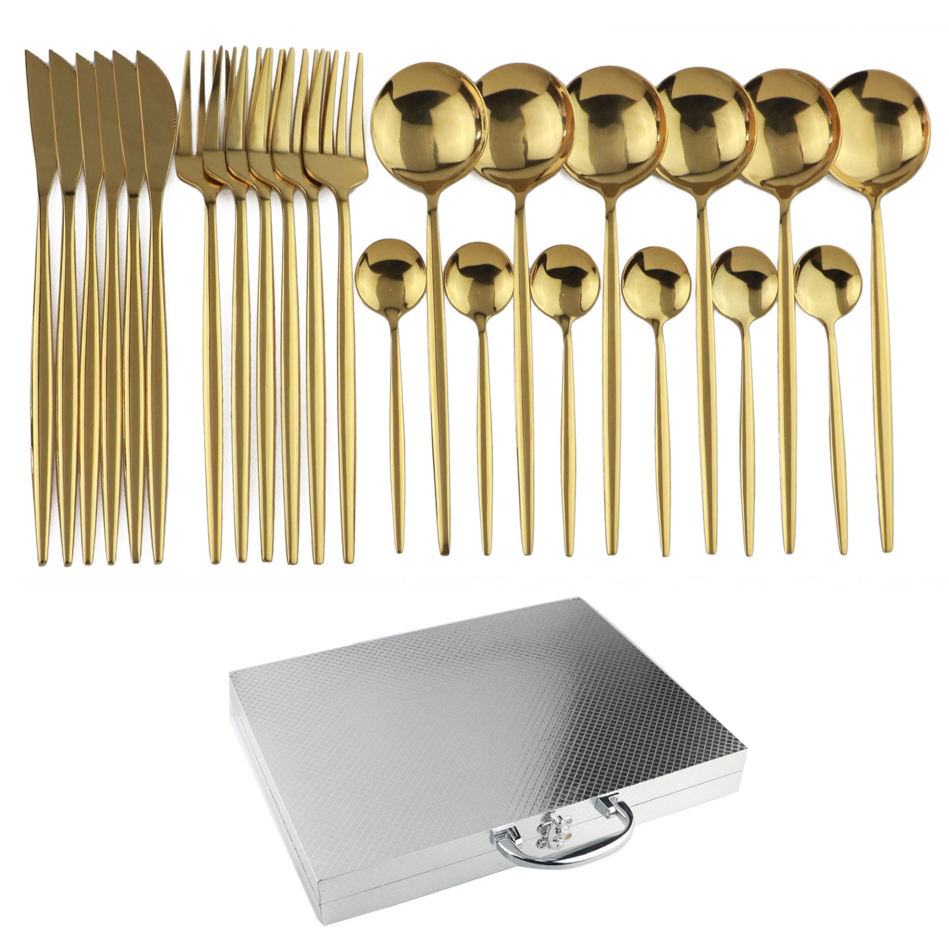24-piece stainless steel cutlery set