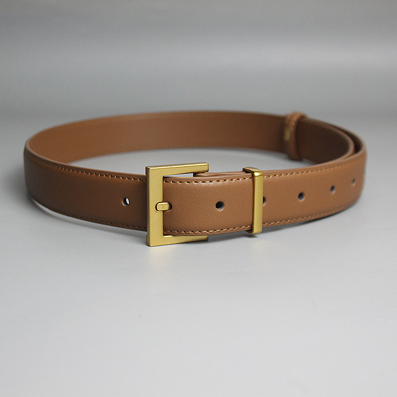 Ceinture en cuir polyvalente pour femme, idéale avec un jean
