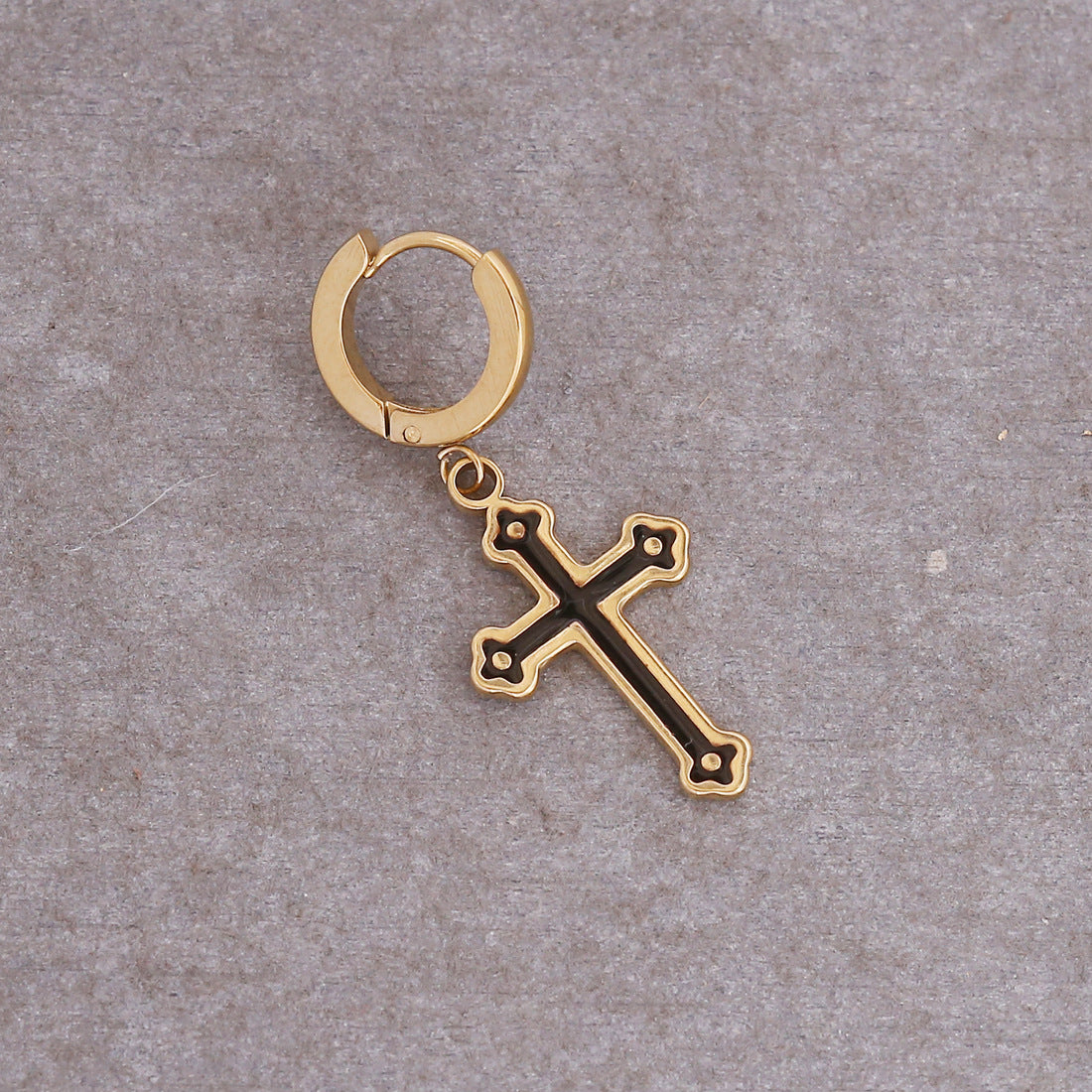 Titanium Steel Cross Earrings Sex Punk