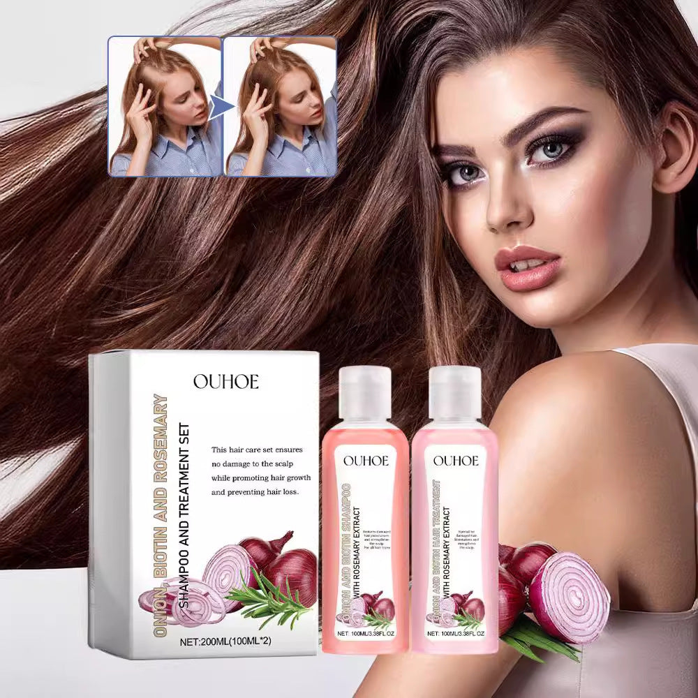 Onion Biotin Rosemary Hair Washing Set Nourish Hair Root Scalp