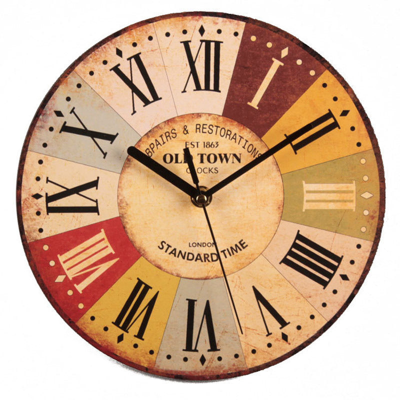 Creativity Simple Retro Home Frameless Wall Clock