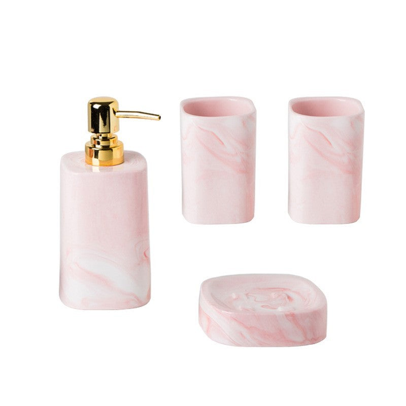 Nordic mouthwash cup bathroom kit set Four-piece toilet set