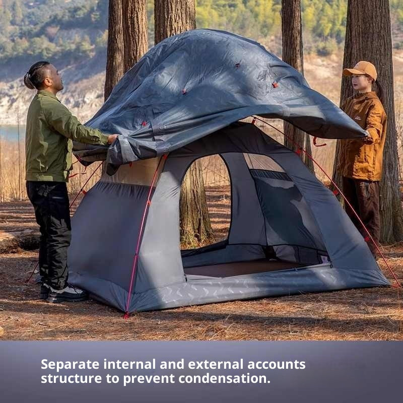 Professional Camping Tent With Ultra-light Aluminum Poles For Outdoor Storm Protection