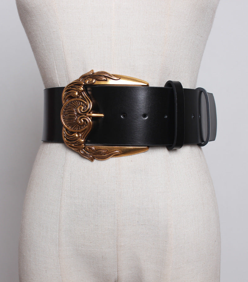 Accessoires de ceinture large décorative pour femme