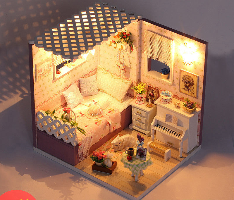 Small house model assembled villa house toy
