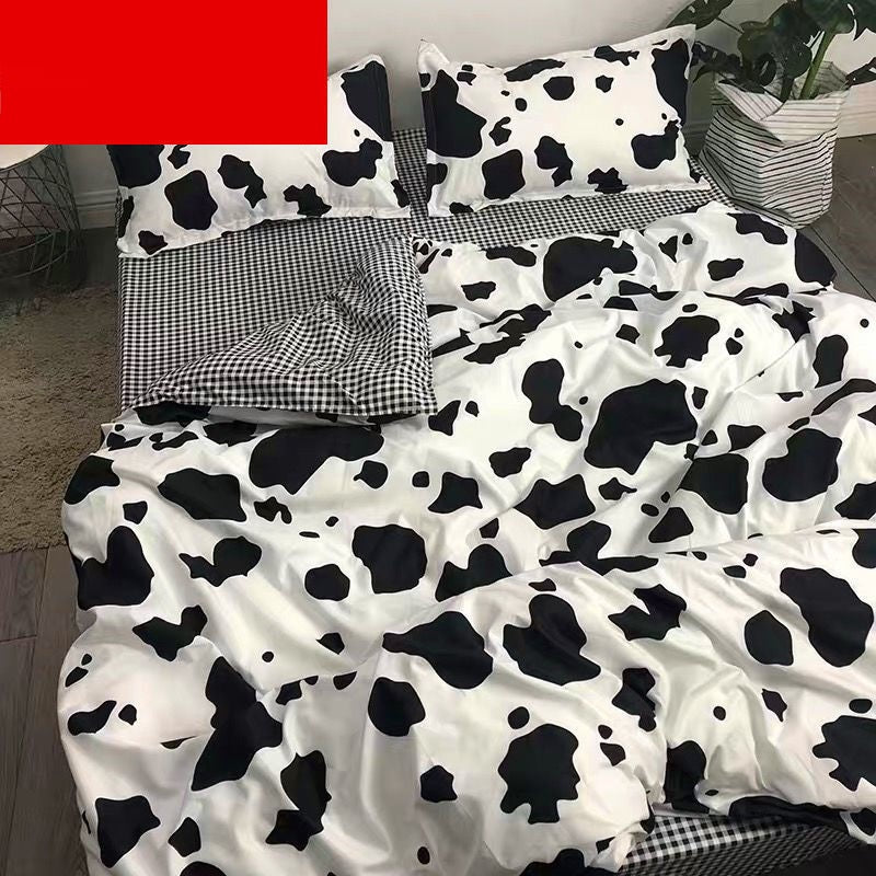 Cartoon Bear Four-piece Quilt Cover Sheet Bedding