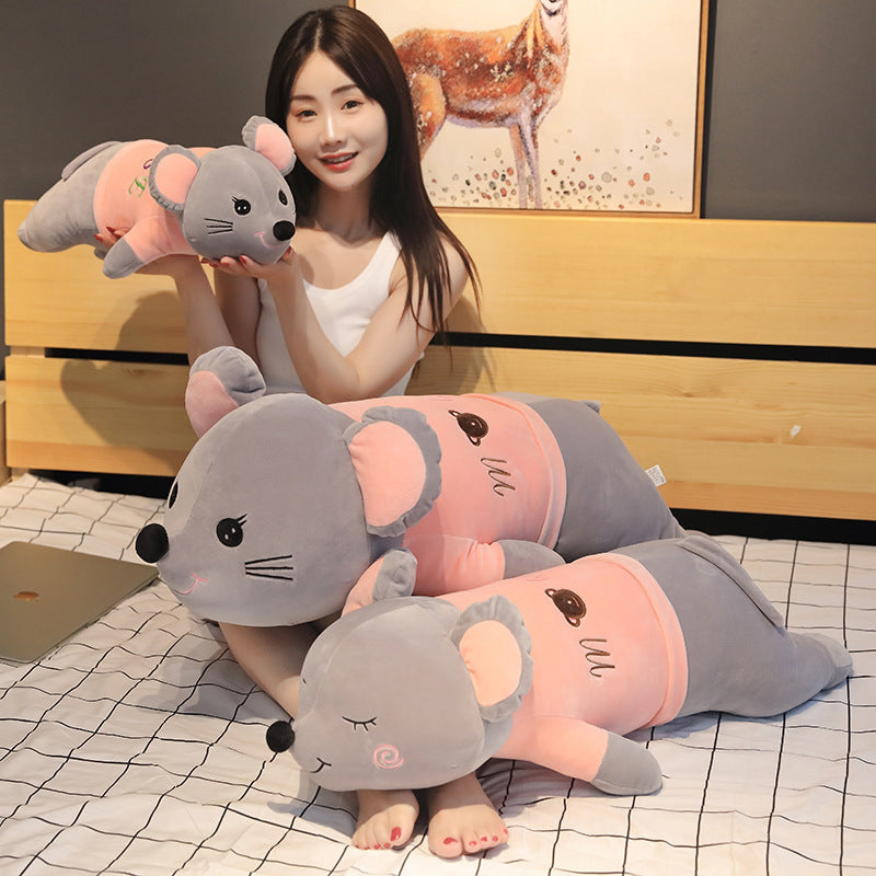 Smiley Mouse Rat Soft Stuffed Plush Pillow Toy