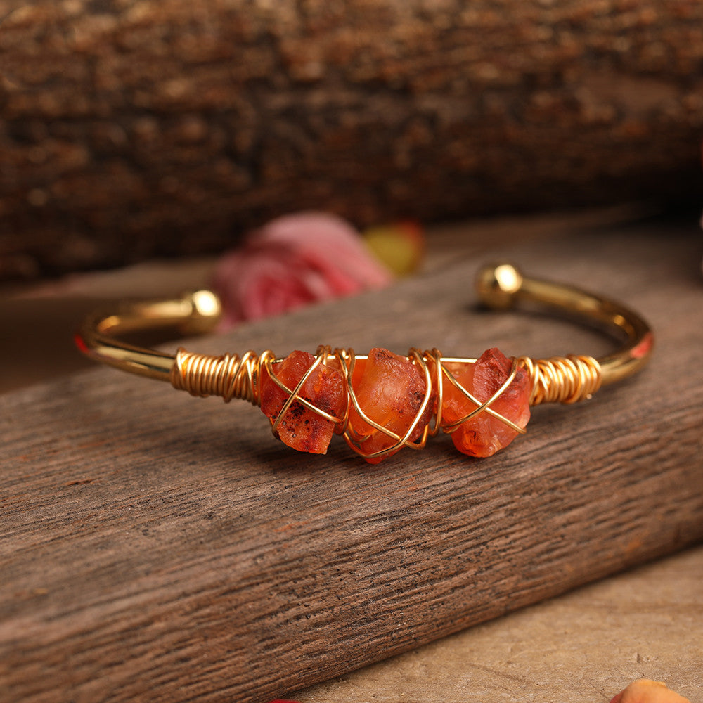 Ladies Stone Bead Amethyst Fashion Bracelet