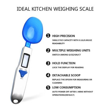 Cuillère de mesure électronique ménagère en acier inoxydable en gros d'usine Cuillère-balance Balance de cuisine Balance électronique de petite taille Cuillère-balance
