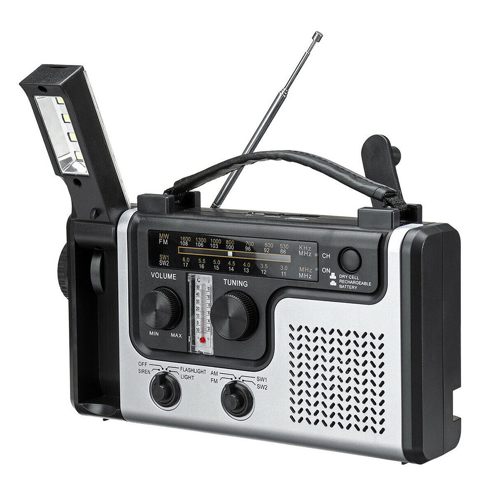 Multi-band AM FM SW Solar Hand Rechargeable LED Reading Light Radio